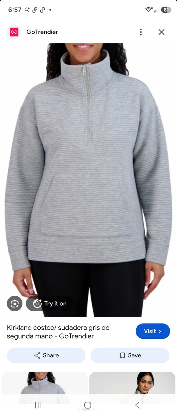 Kirkland Half-Zip Pullover in Brushed Gray Small